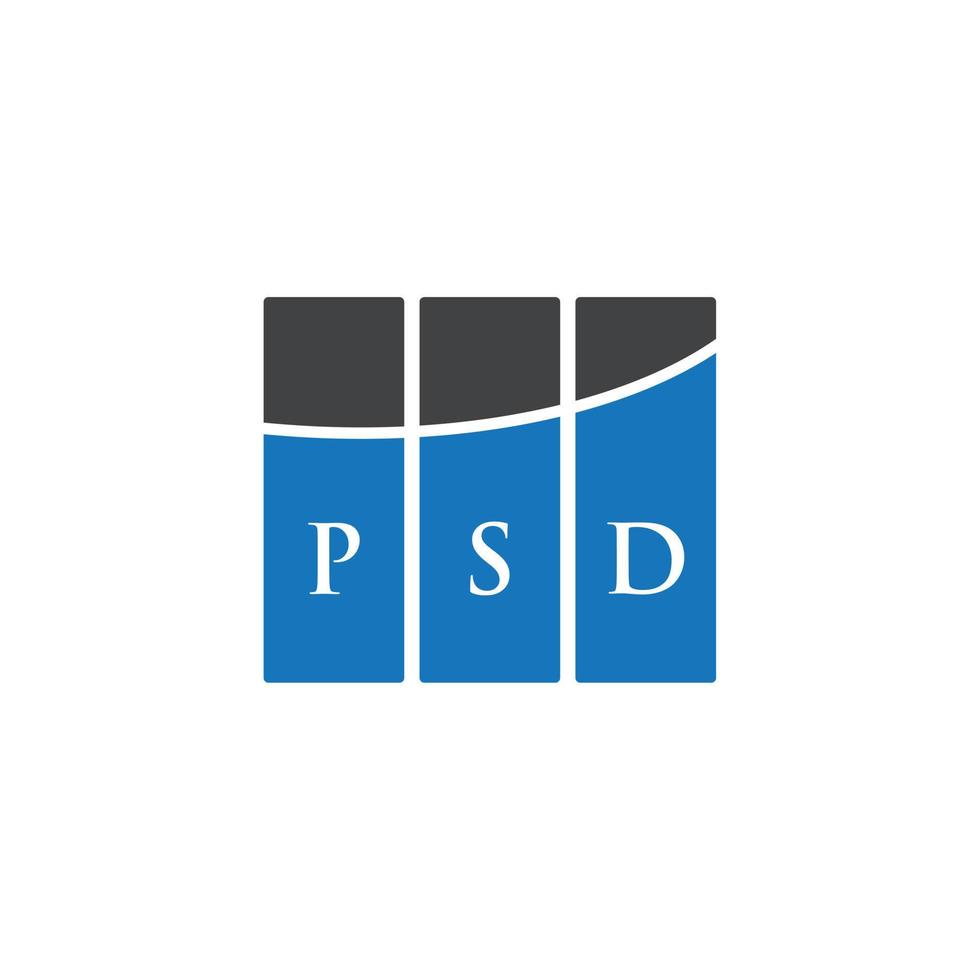 PSD letter logo design on WHITE background. PSD creative initials letter logo concept. PSD letter design. vector