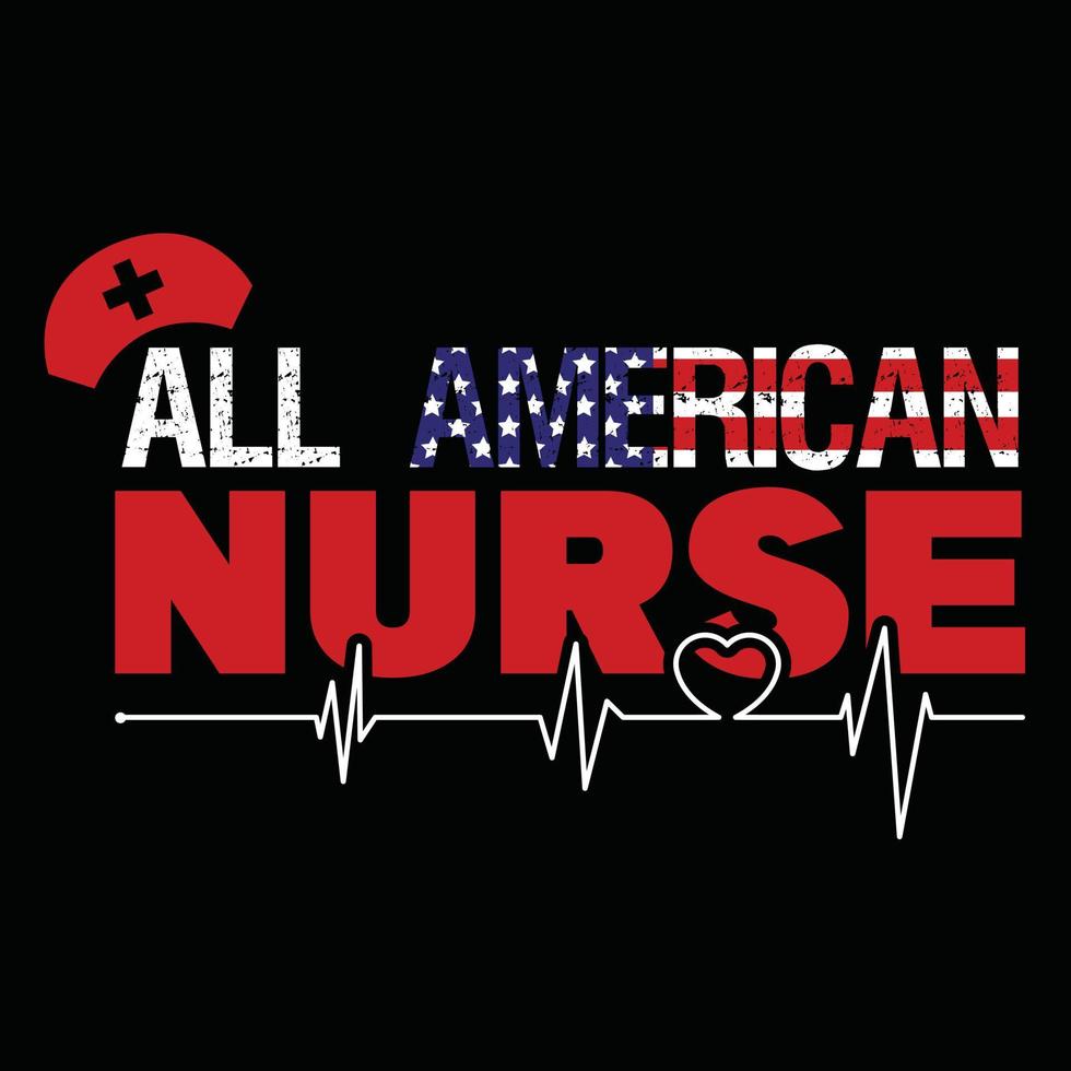 Nurse t shirt design vector