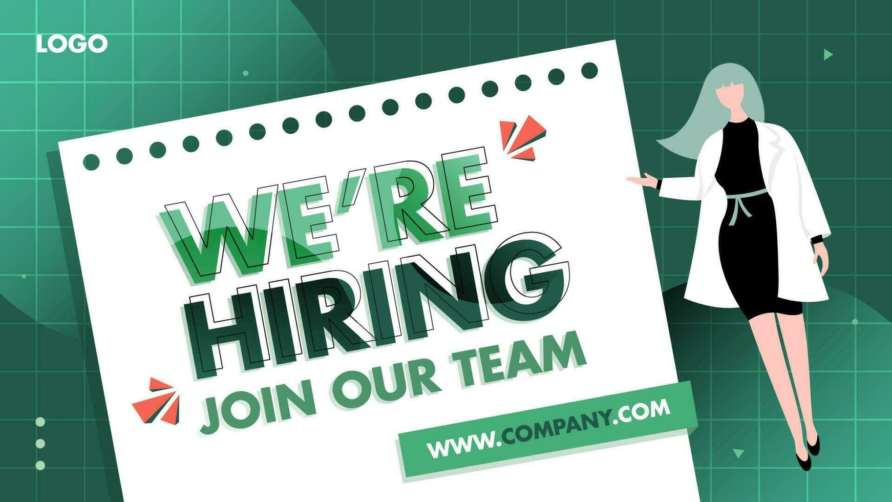 We are hiring join our team announcement banner vector