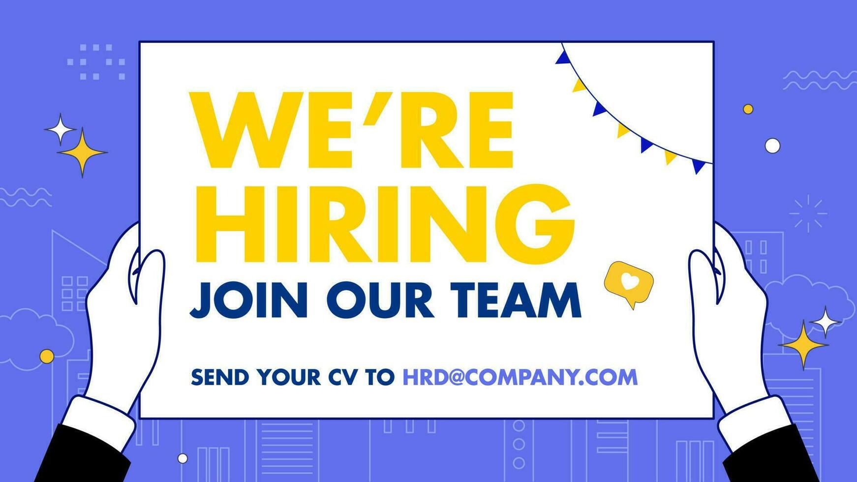 We are hiring banner design vector