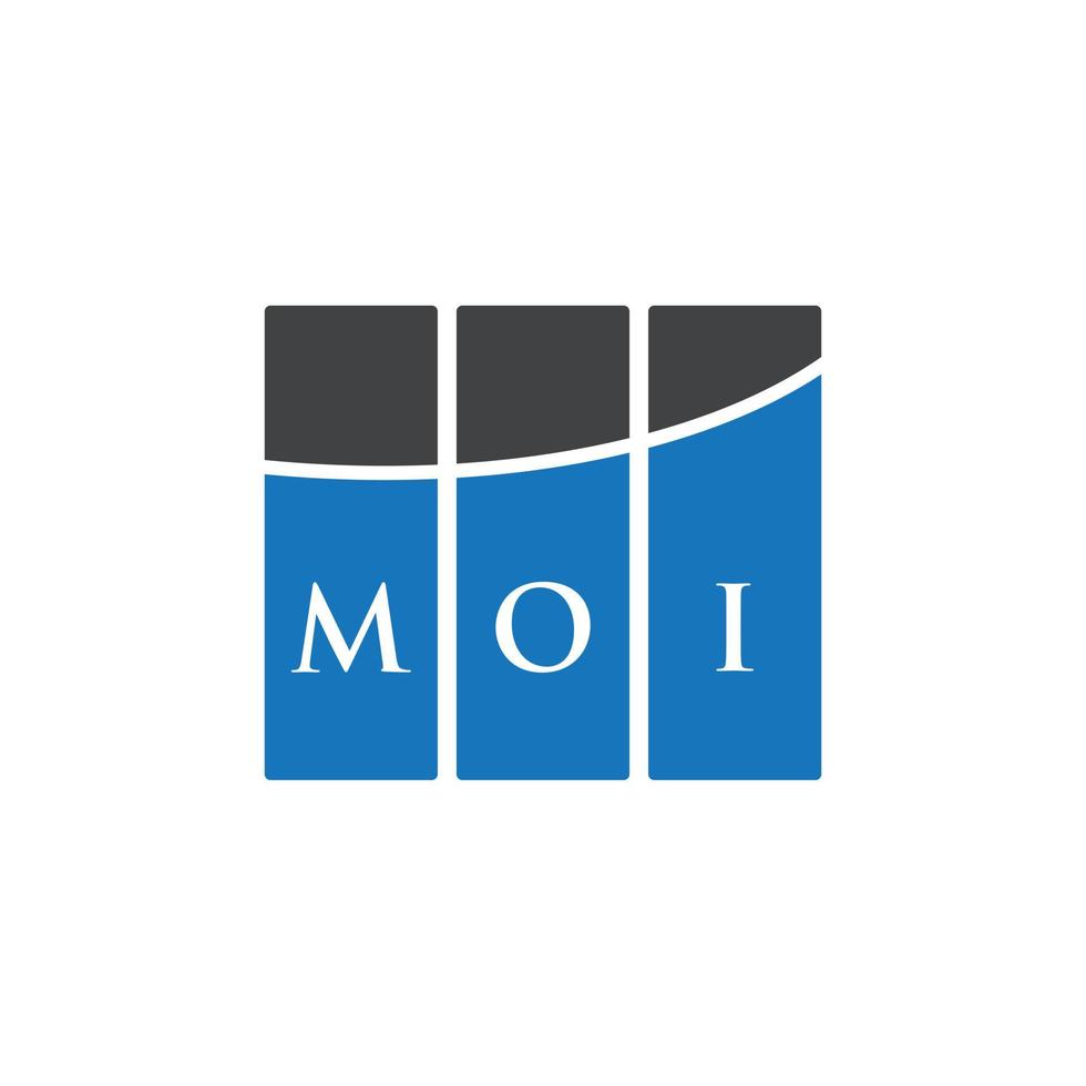 MOI letter logo design on WHITE background. MOI creative initials letter logo concept. MOI letter design. vector