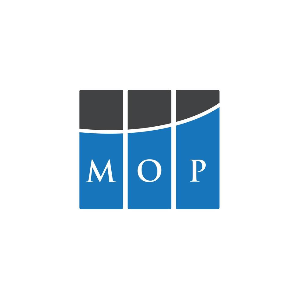 MOP letter logo design on WHITE background. MOP creative initials letter logo concept. MOP letter design. vector