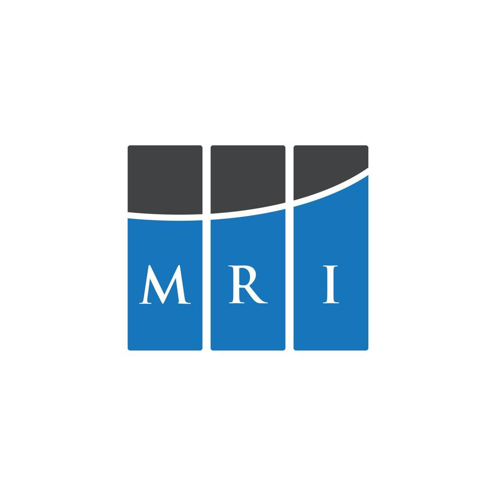 diseño de logotipo de letra mri sobre fondo blanco. concepto de logotipo de letra de iniciales creativas mri. diseño de letra mri. vector