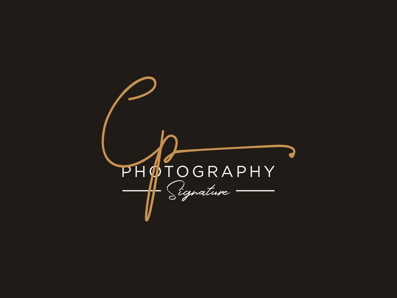 Letter CP Signature Logo Template Vector