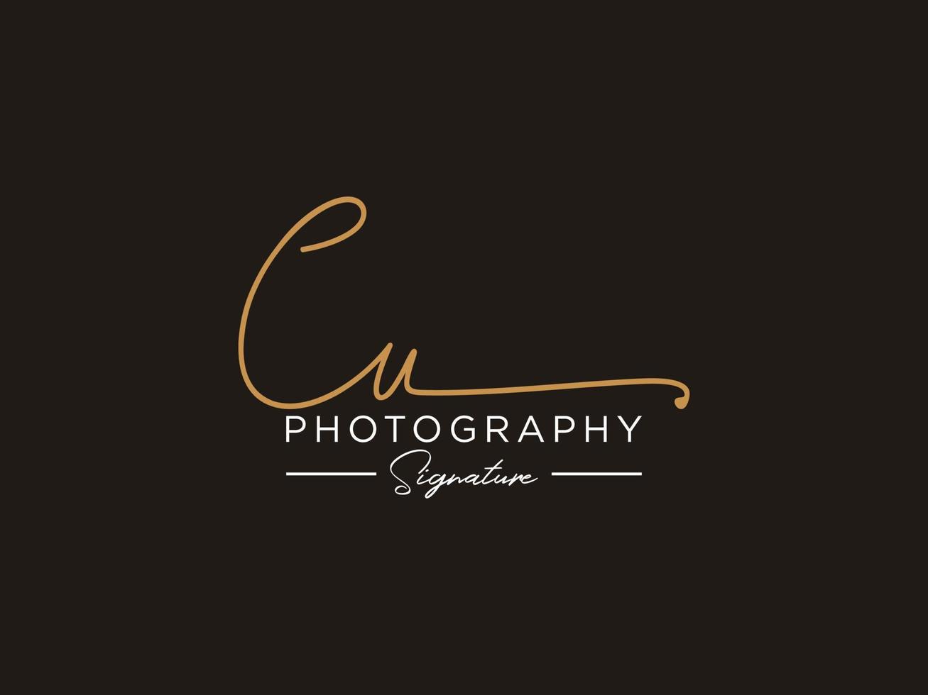 Letter CU Signature Logo Template Vector