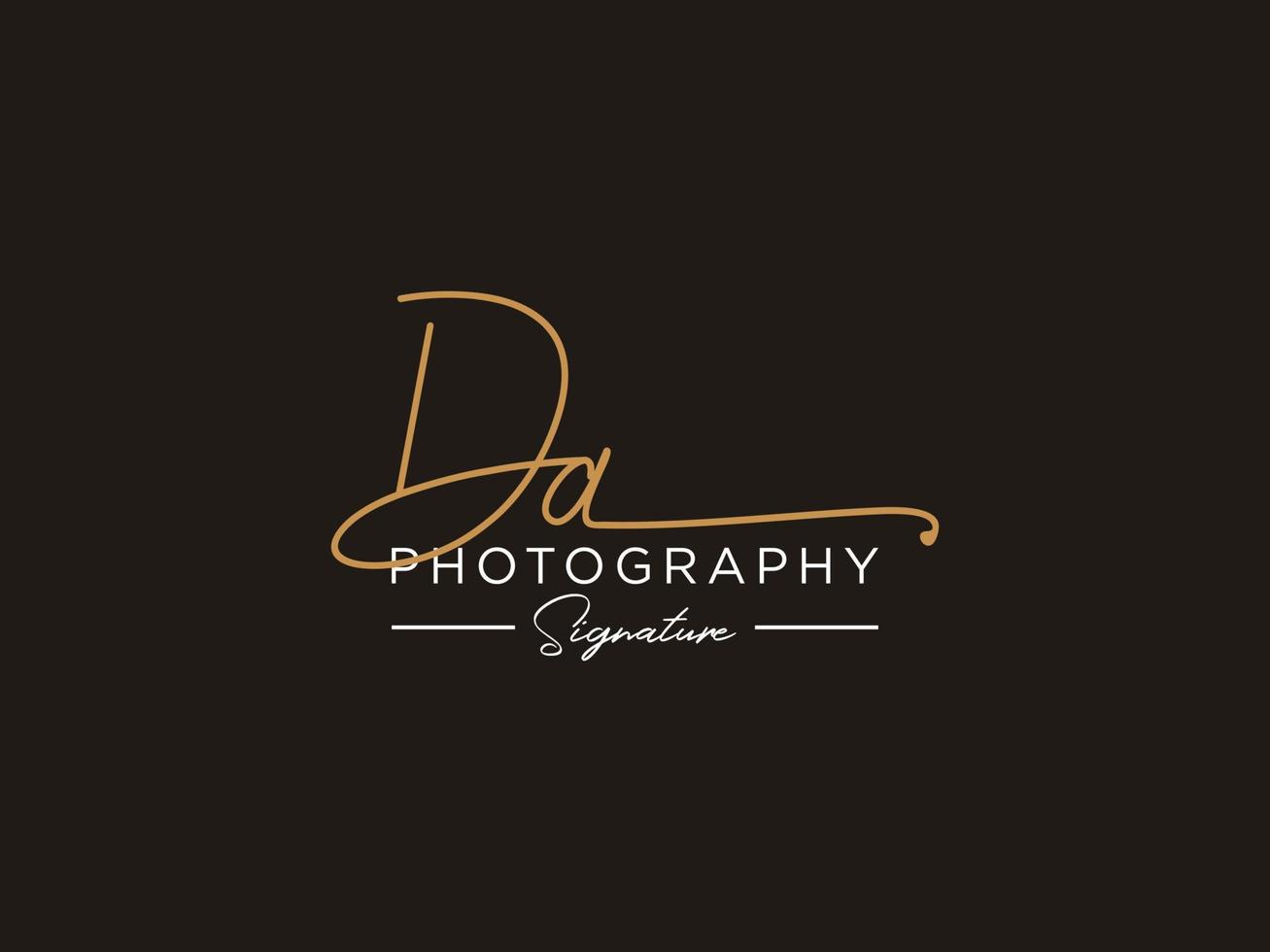 Letter DA Signature Logo Template Vector