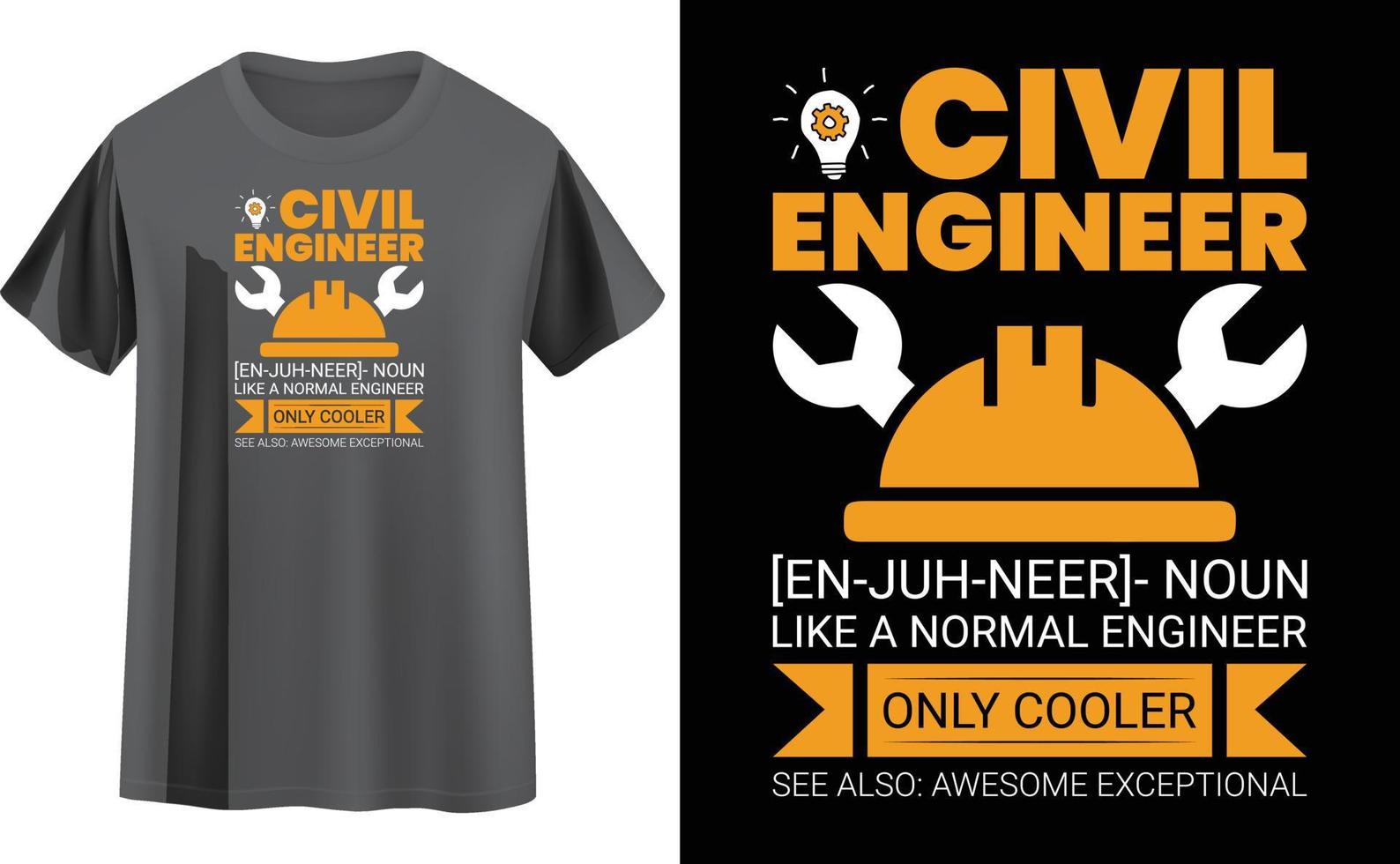 Engineer t shirt design vector