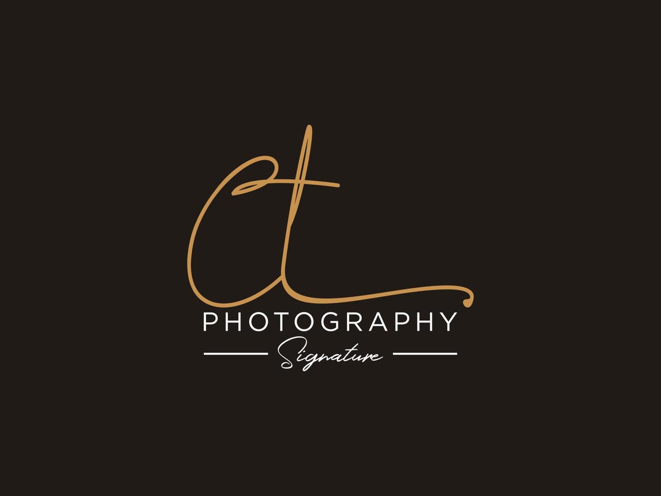 Letter CT Signature Logo Template Vector