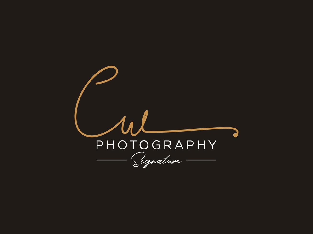 Letter CW Signature Logo Template Vector