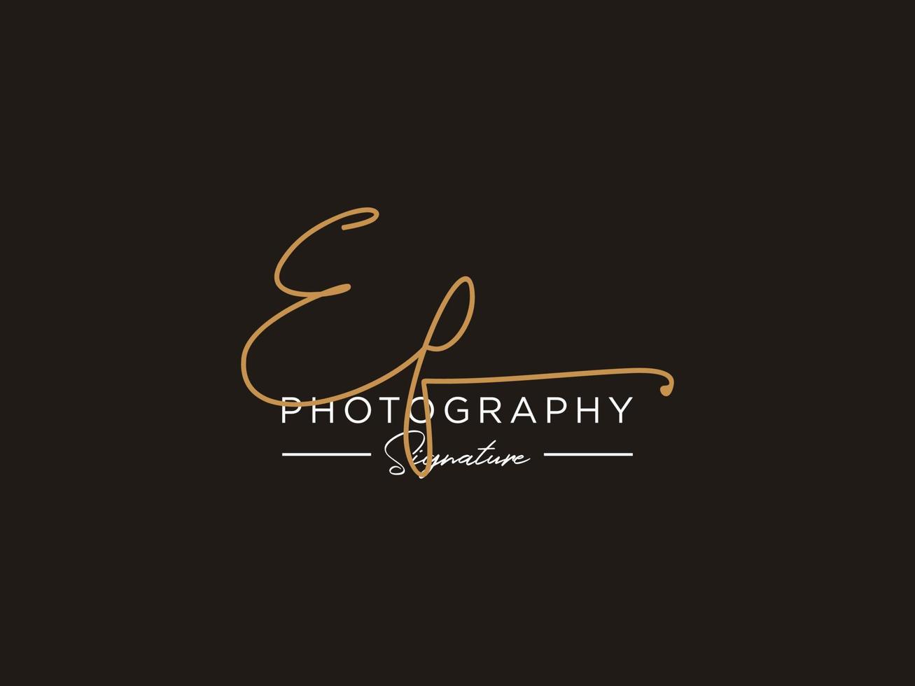 Letter EF Signature Logo Template Vector