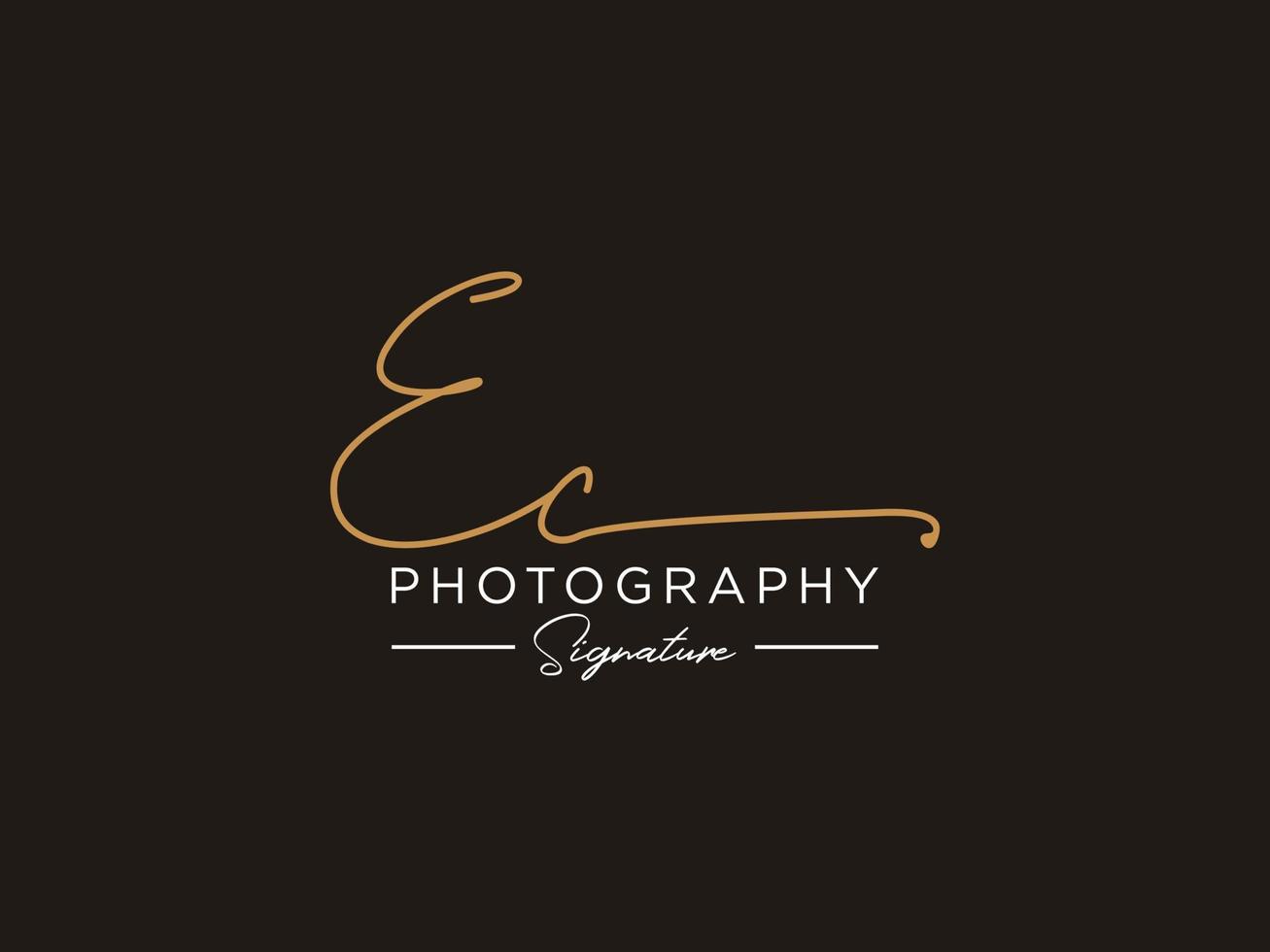 Letter EC Signature Logo Template Vector
