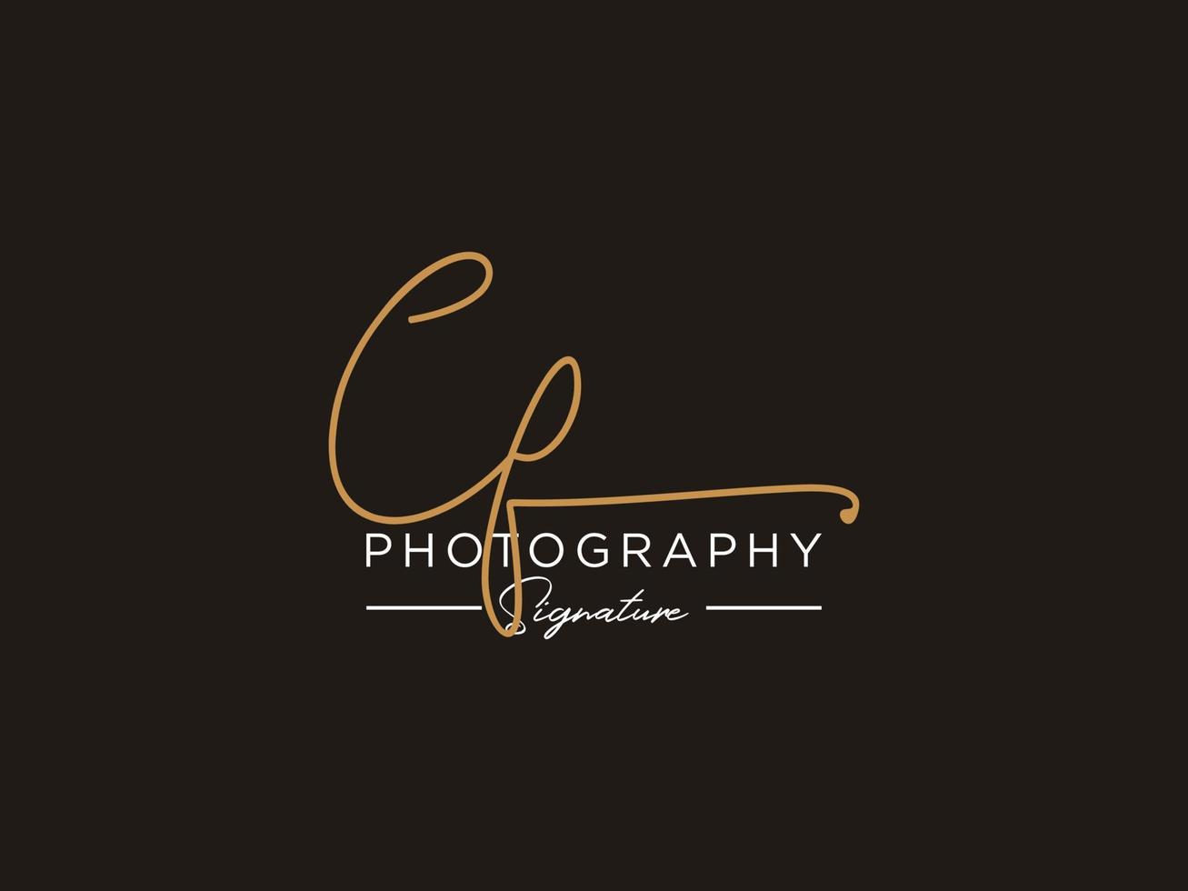 Letter CF Signature Logo Template Vector