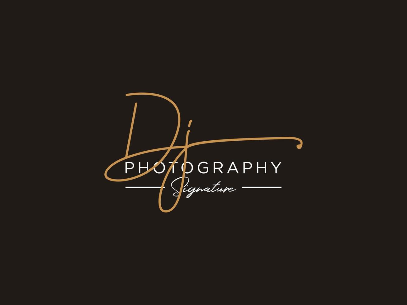 Letter DJ Signature Logo Template Vector