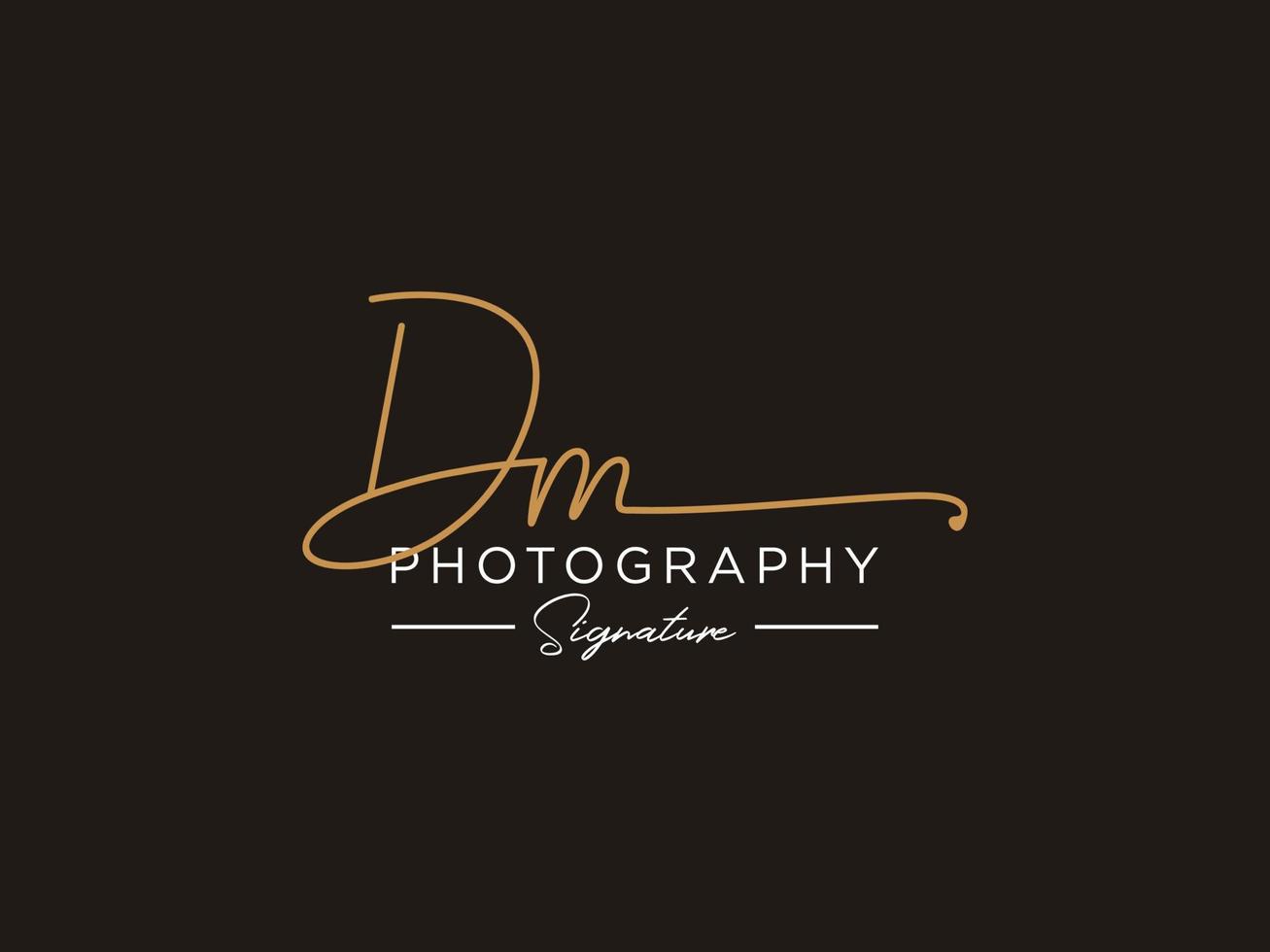 Letter DM Signature Logo Template Vector