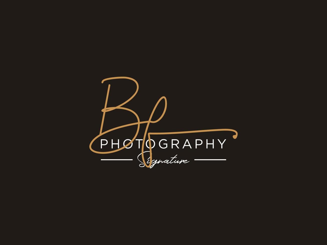 vector de plantilla de logotipo de firma de letra bf