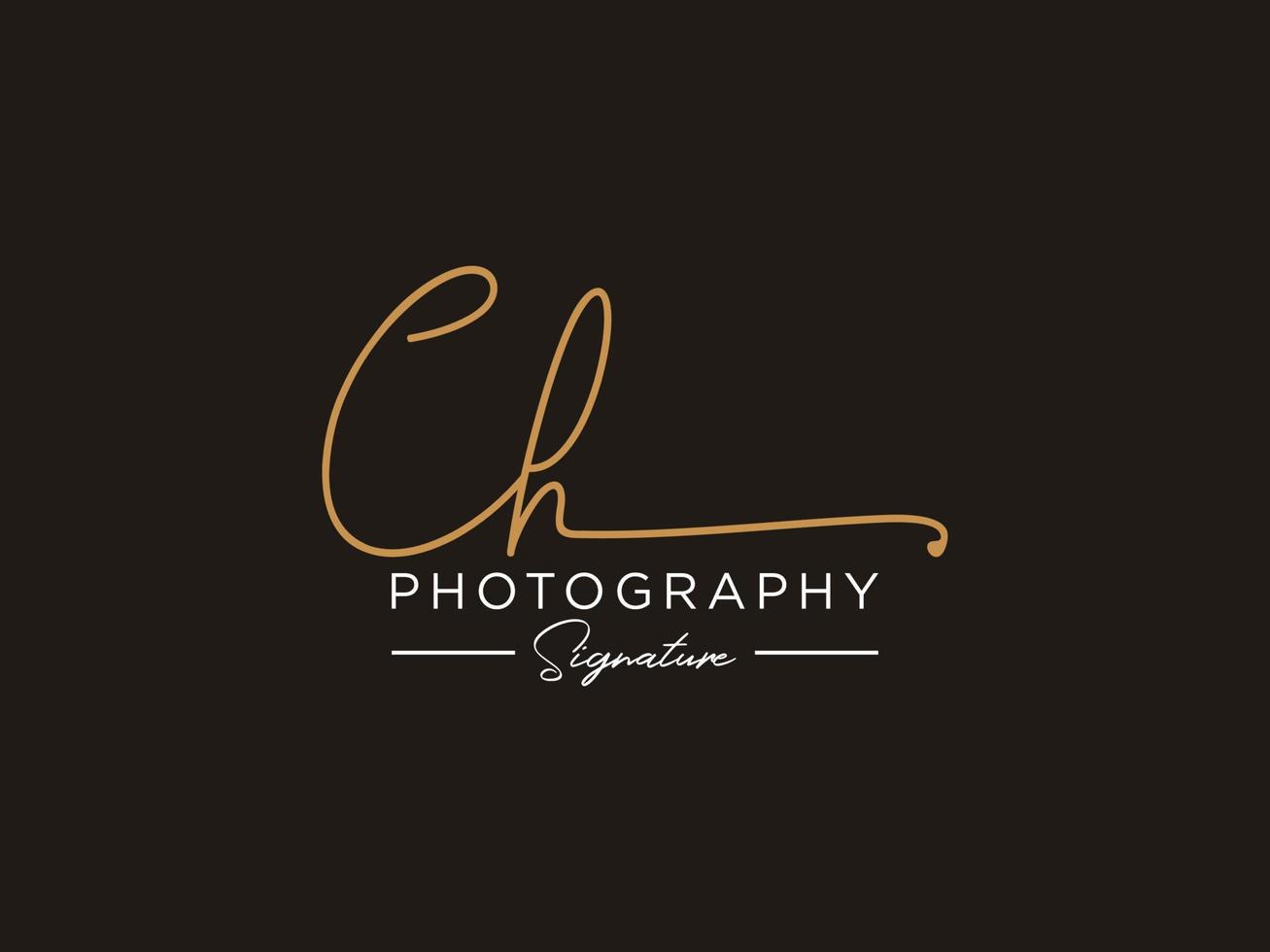 Letter CH Signature Logo Template Vector