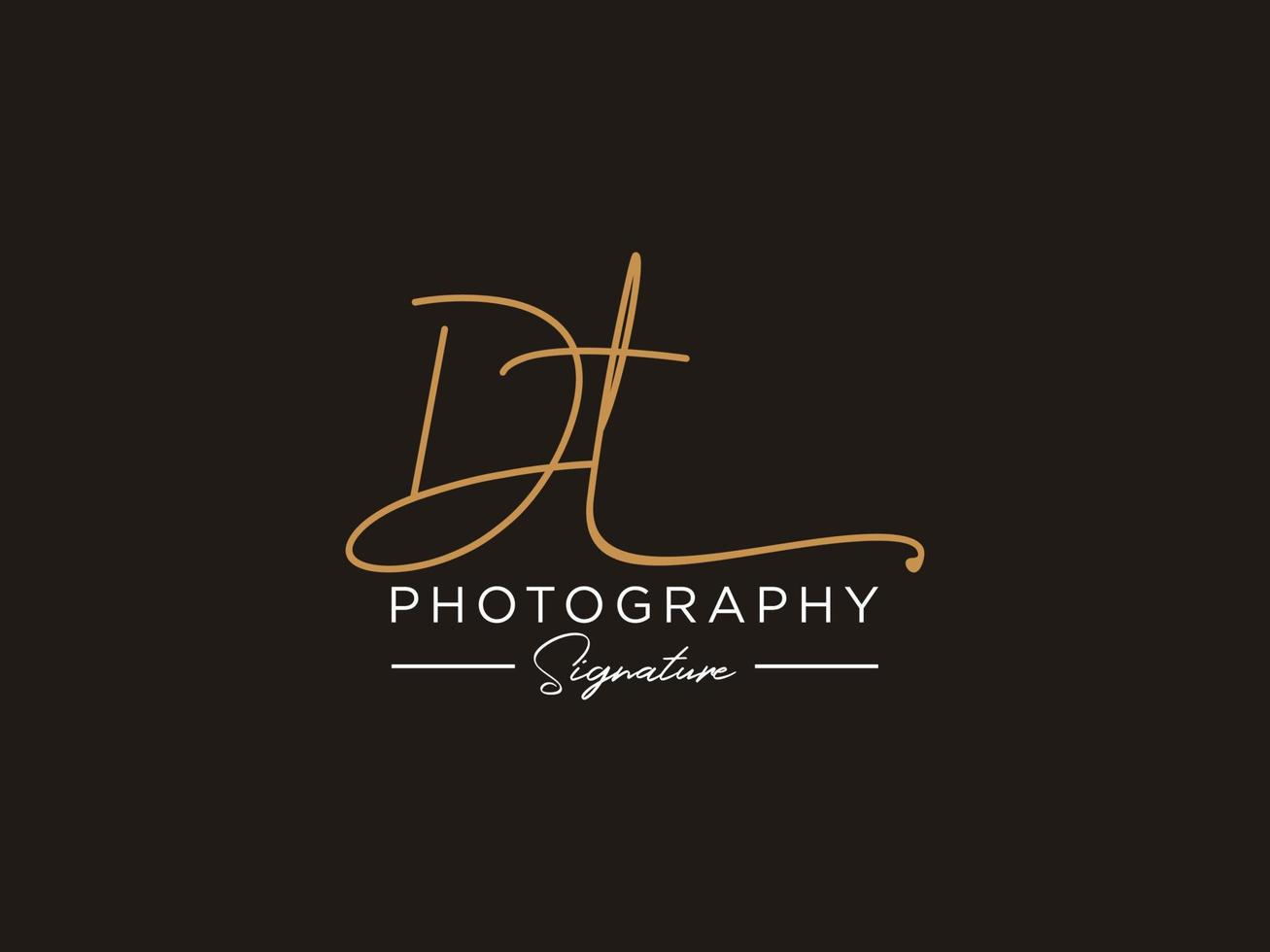 Letter DT Signature Logo Template Vector