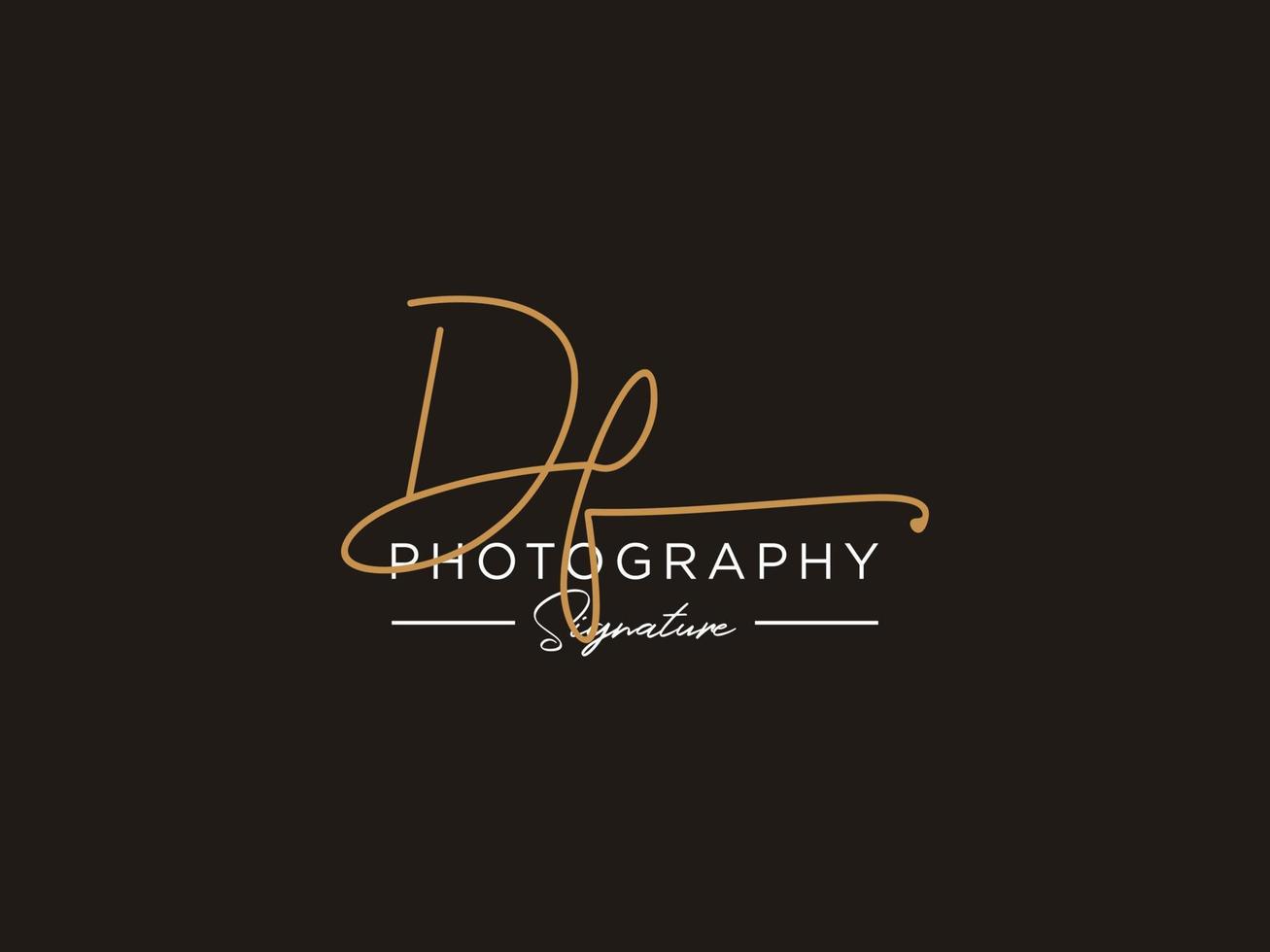 Letter DF Signature Logo Template Vector