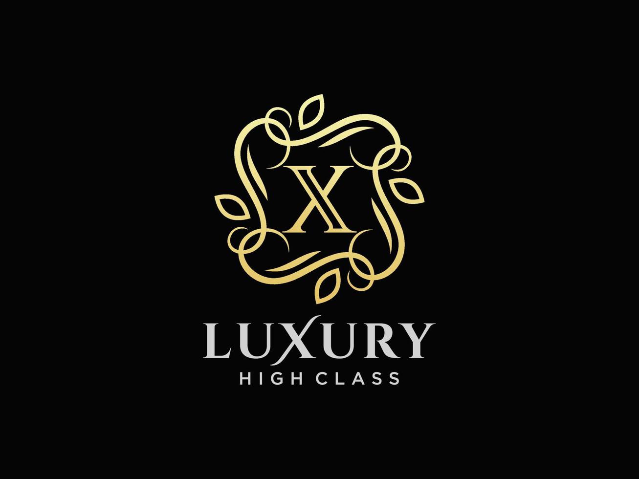 Letter X Antique royal luxury victorian calligraphic logo with ...