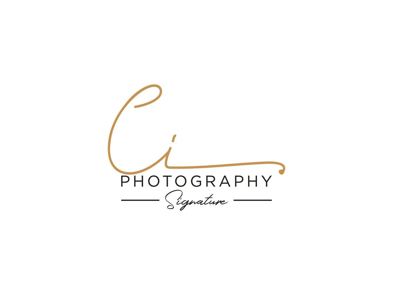 Letter CI Signature Logo Template Vector