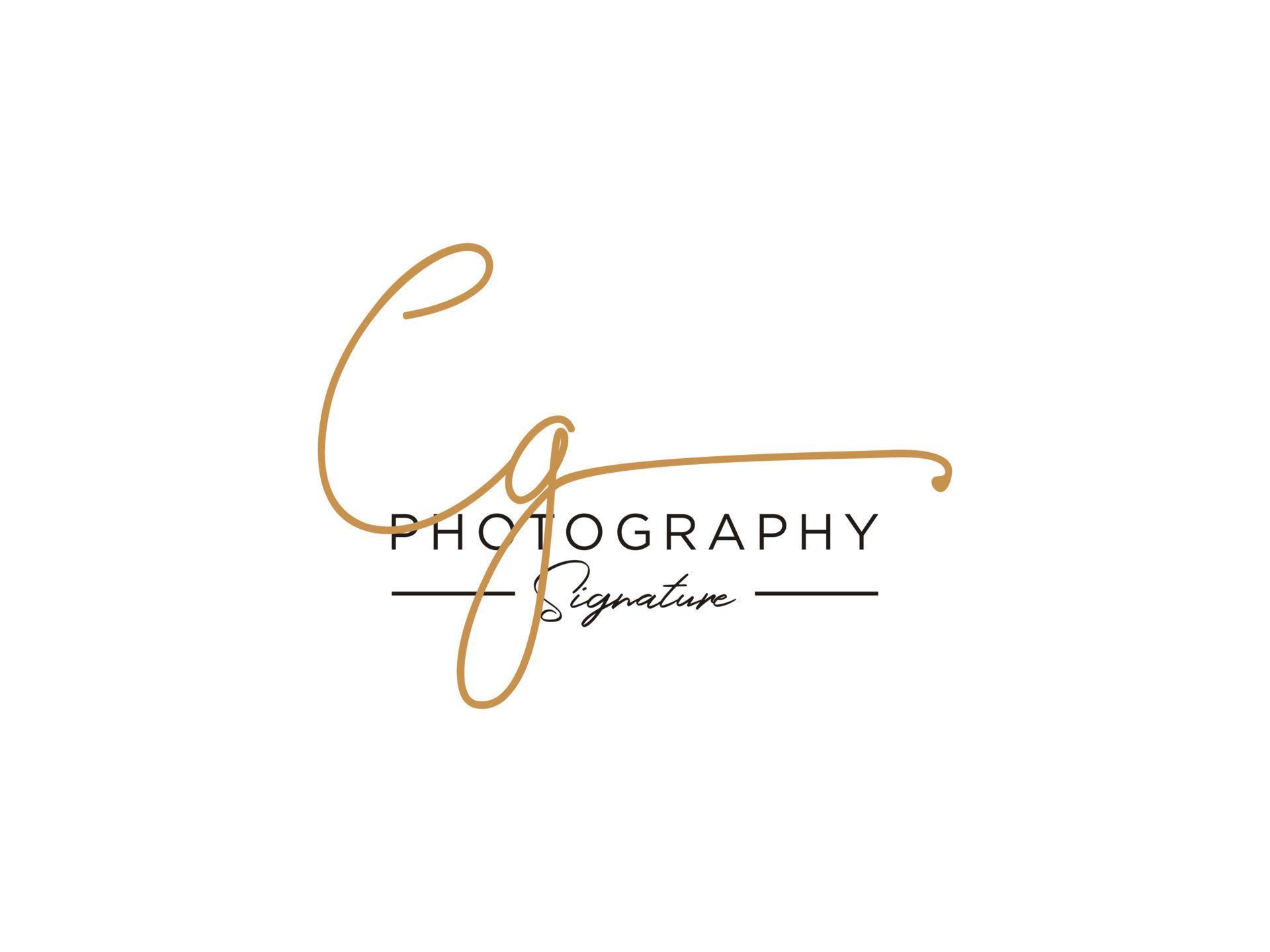 Letter CG Signature Logo Template Vector 9642193 Vector Art at Vecteezy