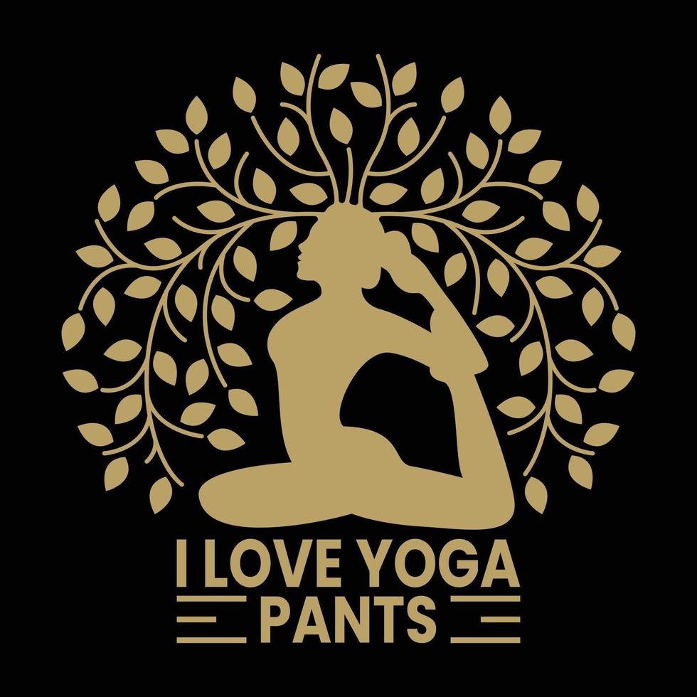 Yoga t shirt design vector