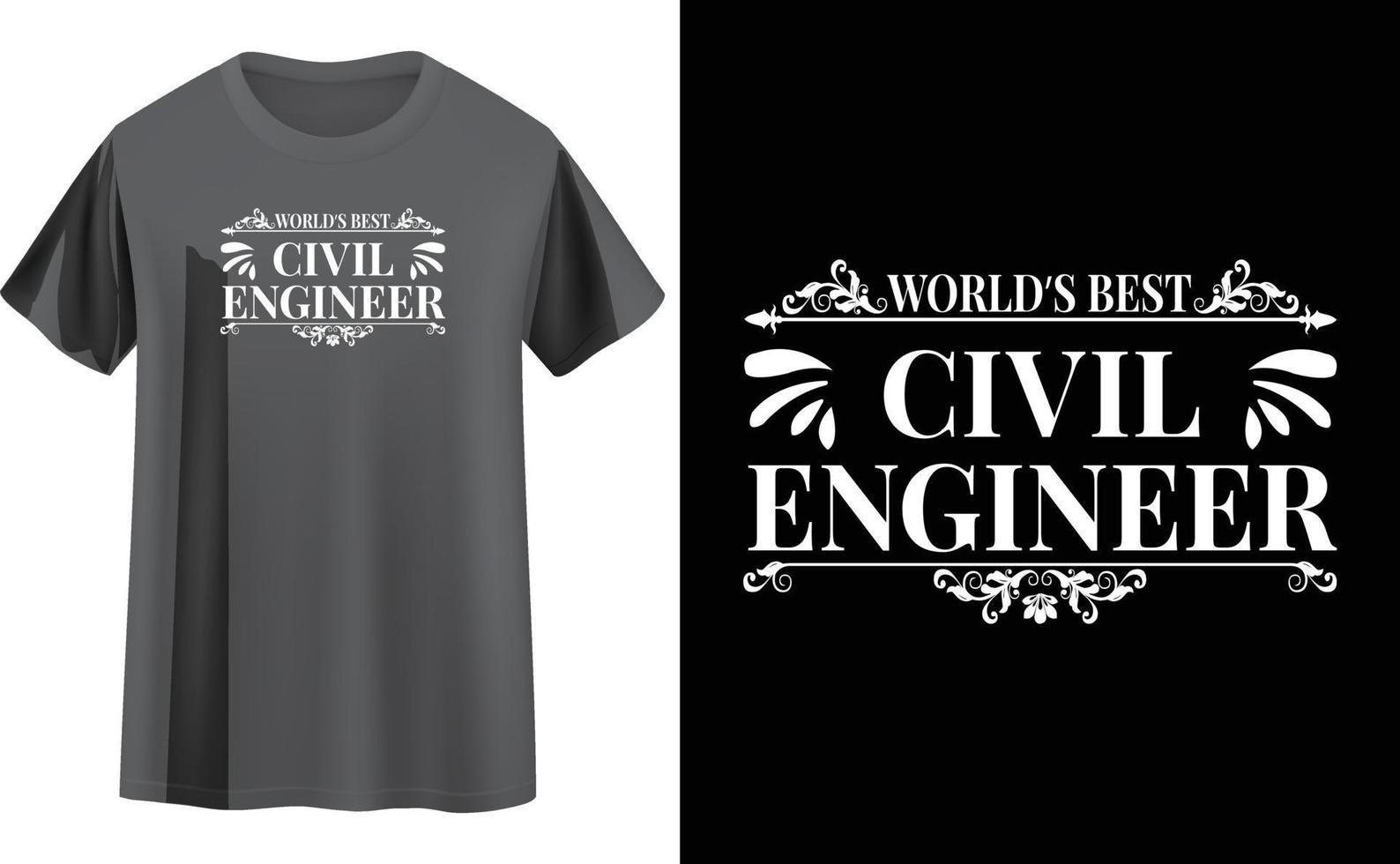 Engineer t shirt design vector