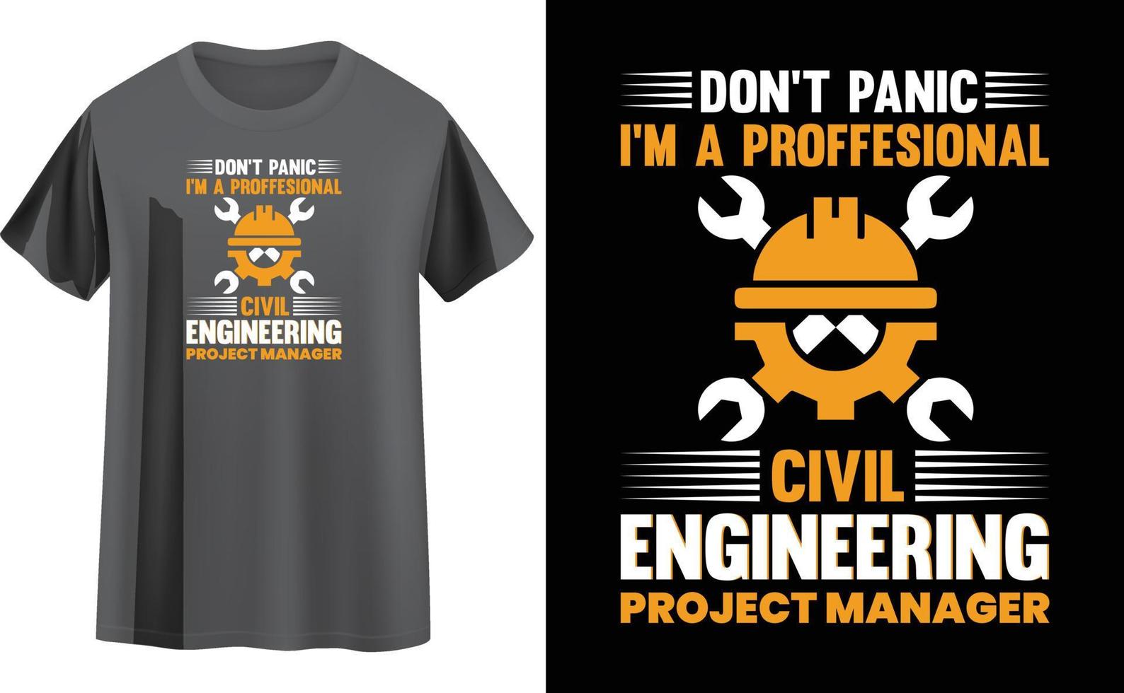 Engineer t shirt design vector