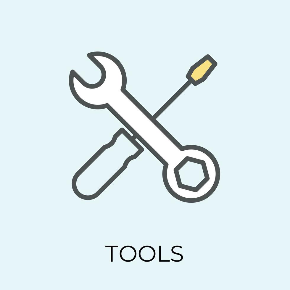 Trendy Work Tools vector