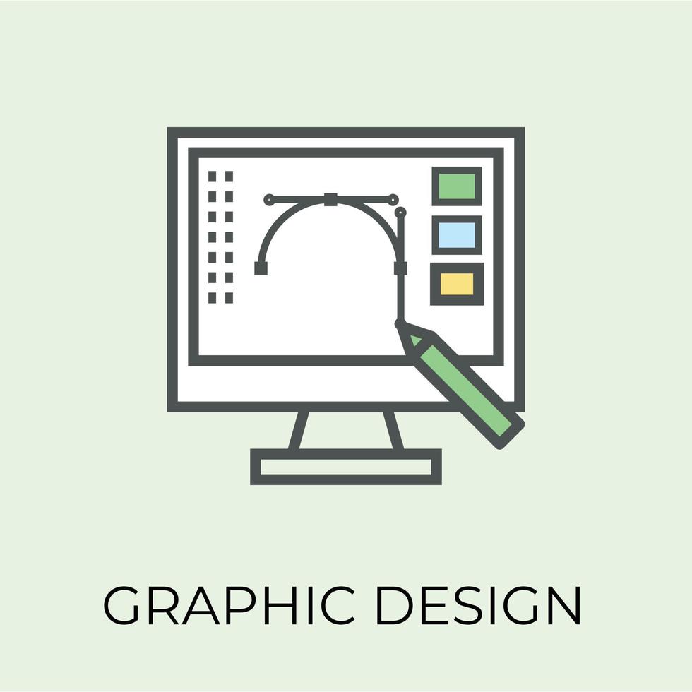 Trendy Graphic Designing vector