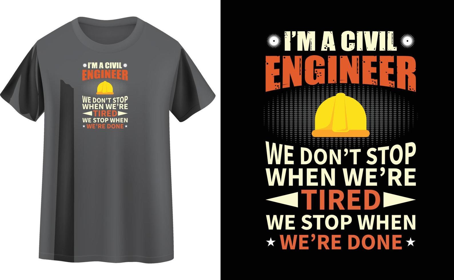 Engineer t shirt design vector