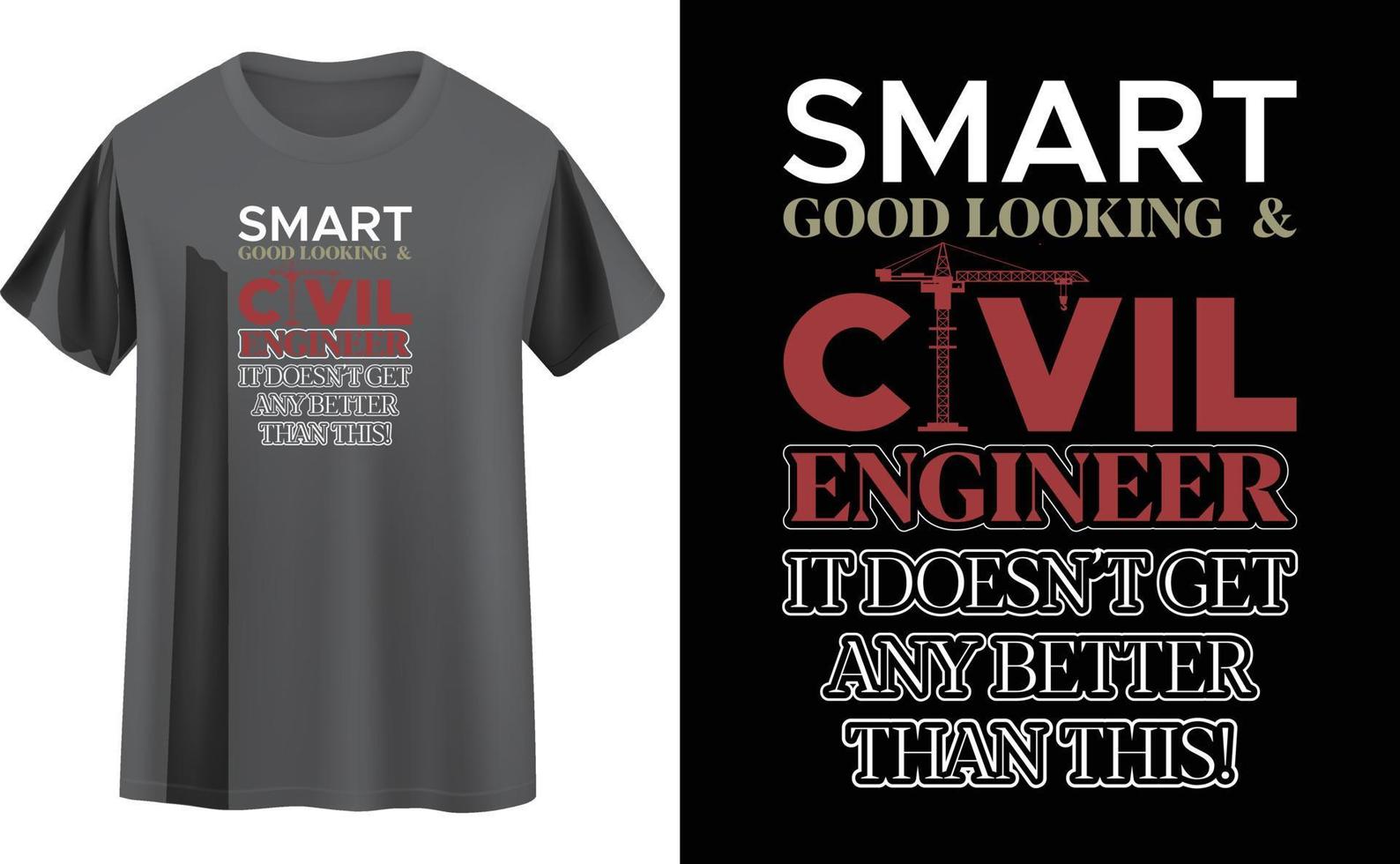 Engineer t shirt design vector