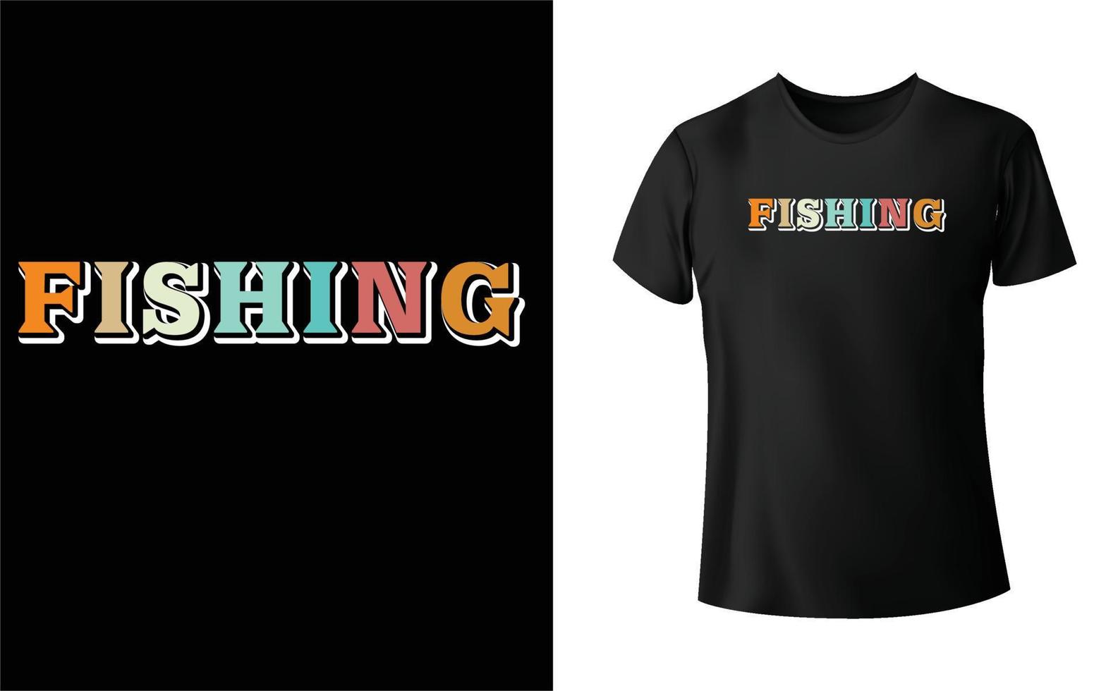 Fishing t shirt design vector