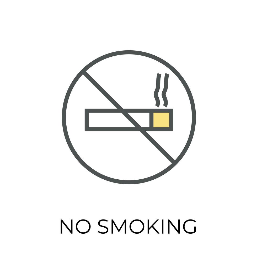 Trendy No Smoking vector