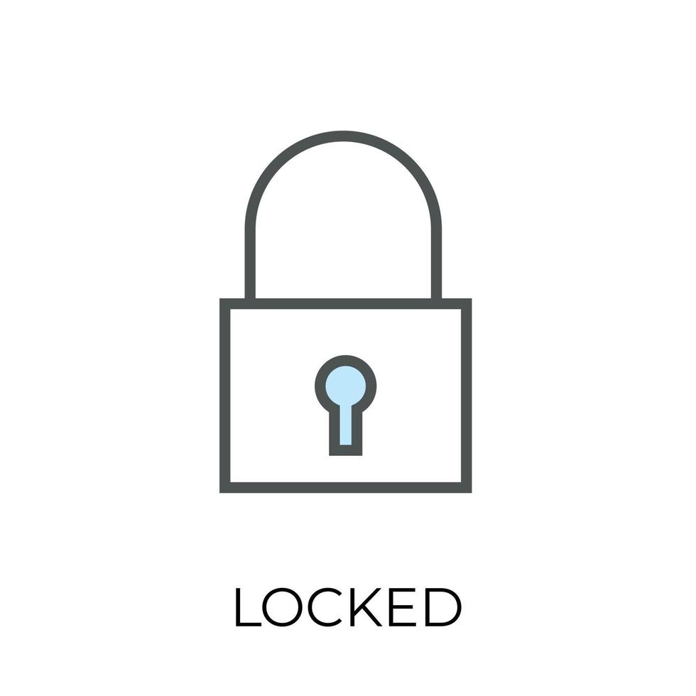 Trendy Lock Concepts vector