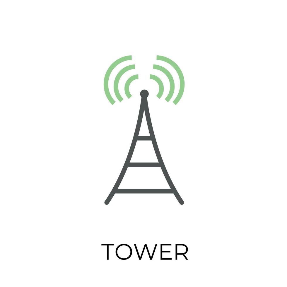 torre wifi de moda vector