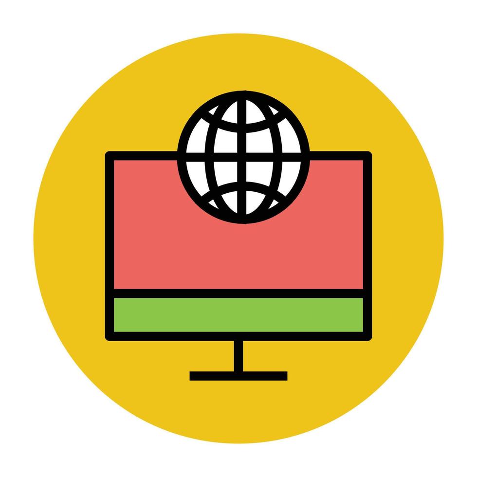 Trendy Web Browser vector