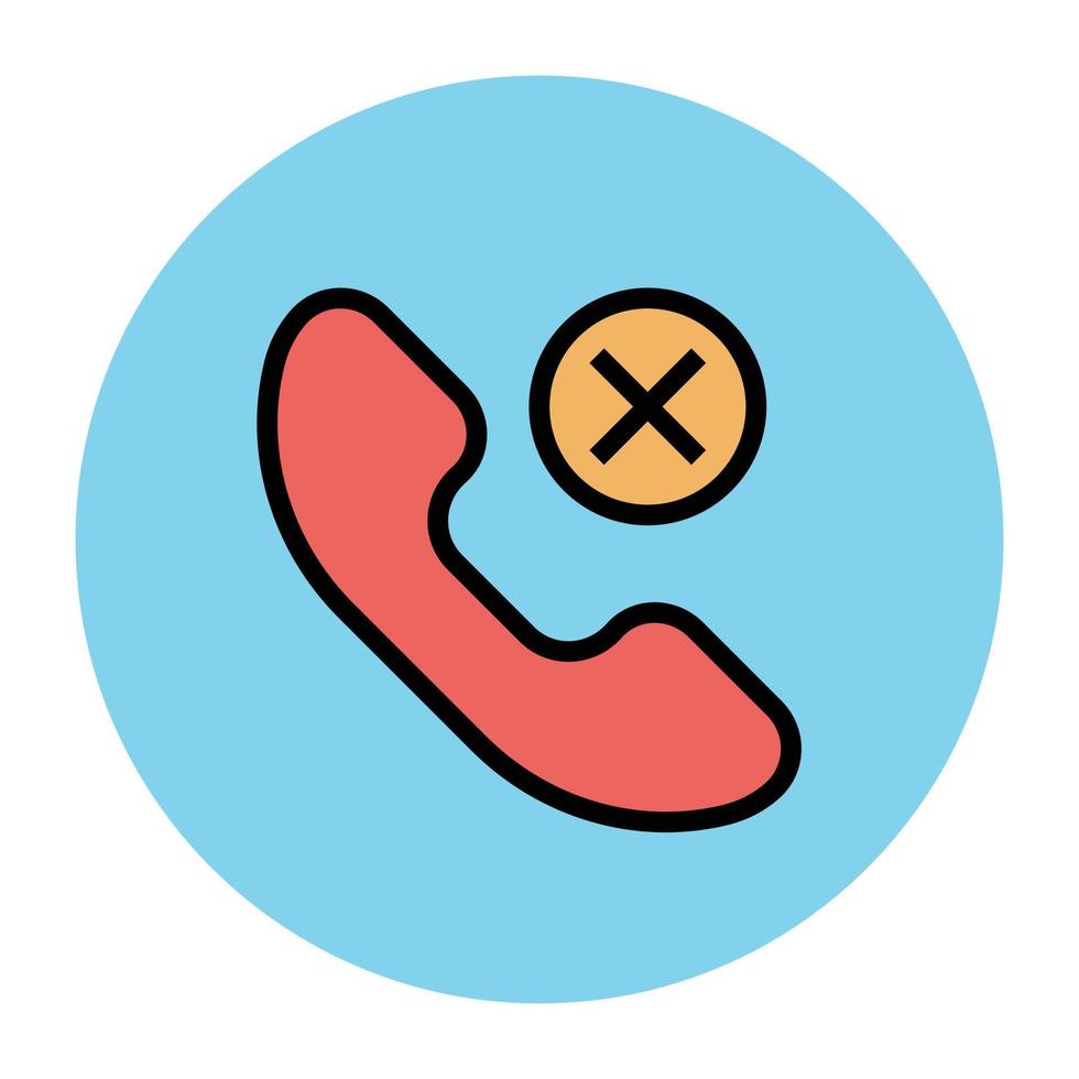 Trendy Cancel Call vector