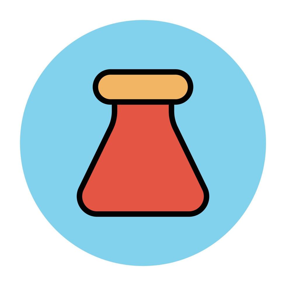 Trendy Chemical Flask vector