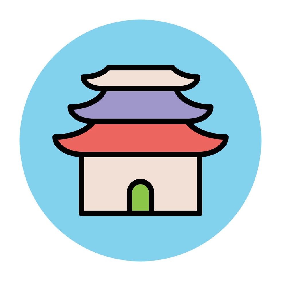 Trendy Temple Concepts vector