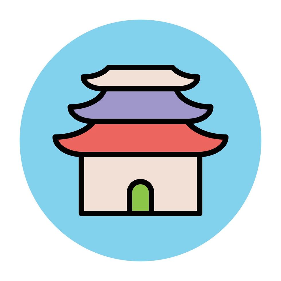 Trendy Temple Concepts vector