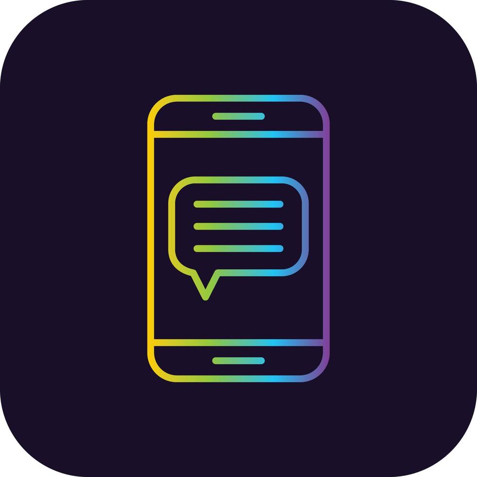 Message Gradient Icon vector