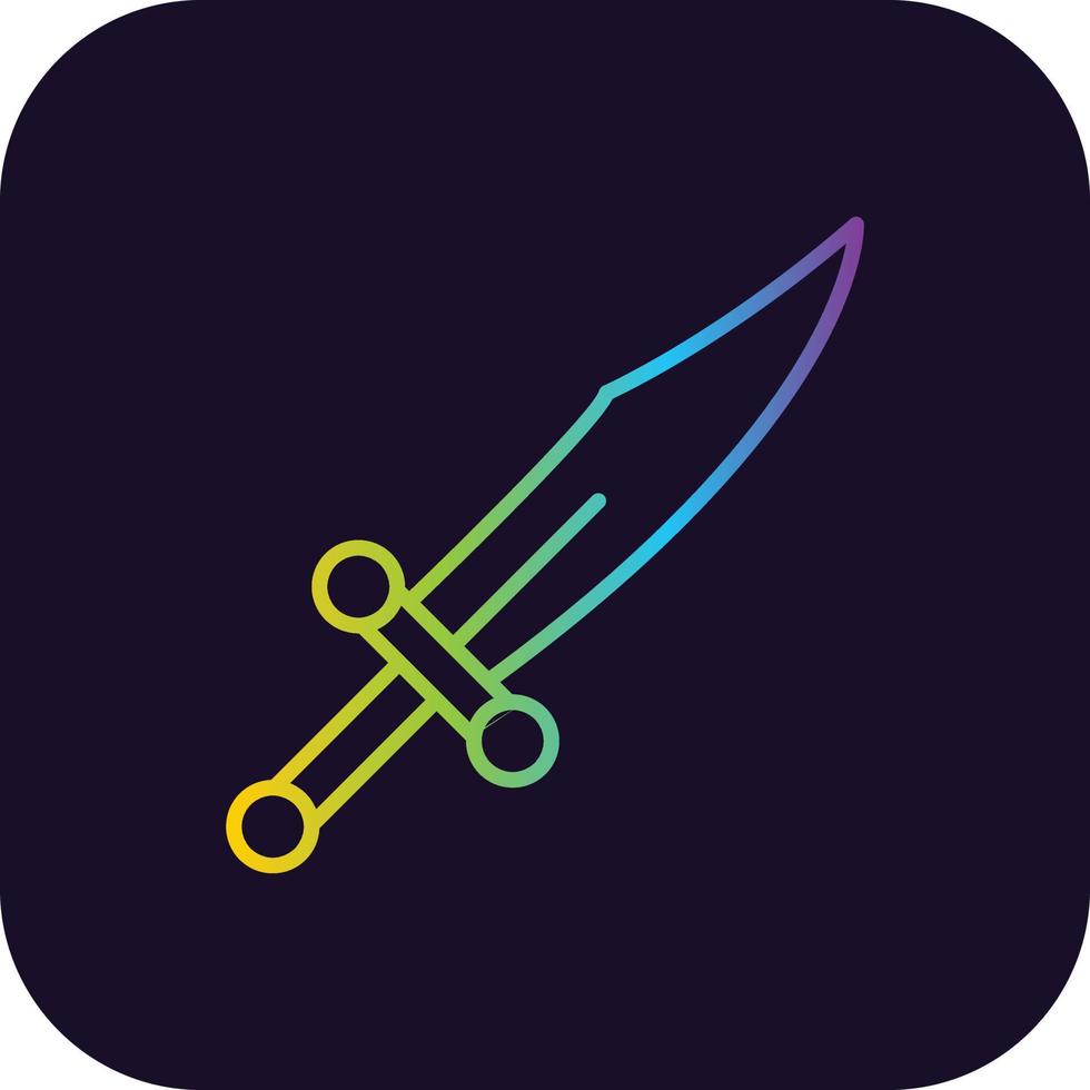 Dagger Gradient Icon vector