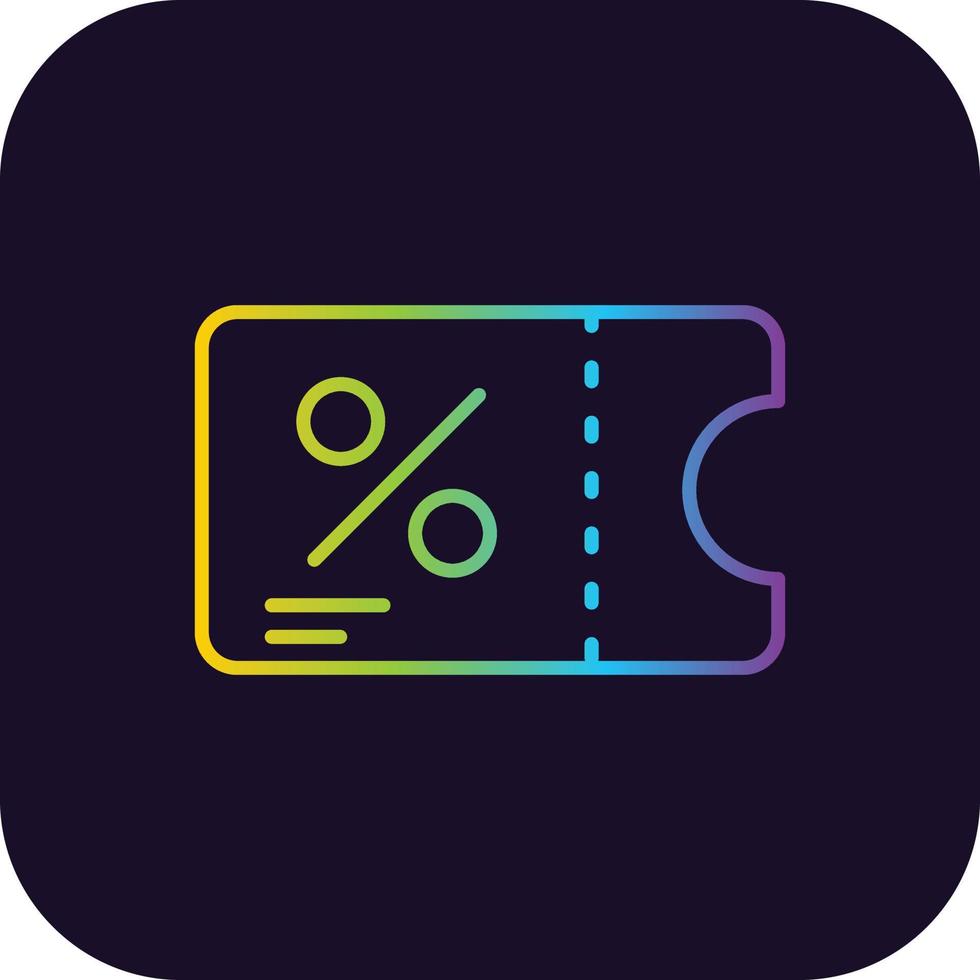 Discount Voucher Gradient Icon vector