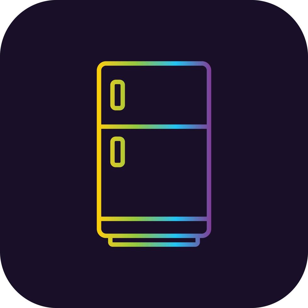 Refrigerator Gradient Icon vector