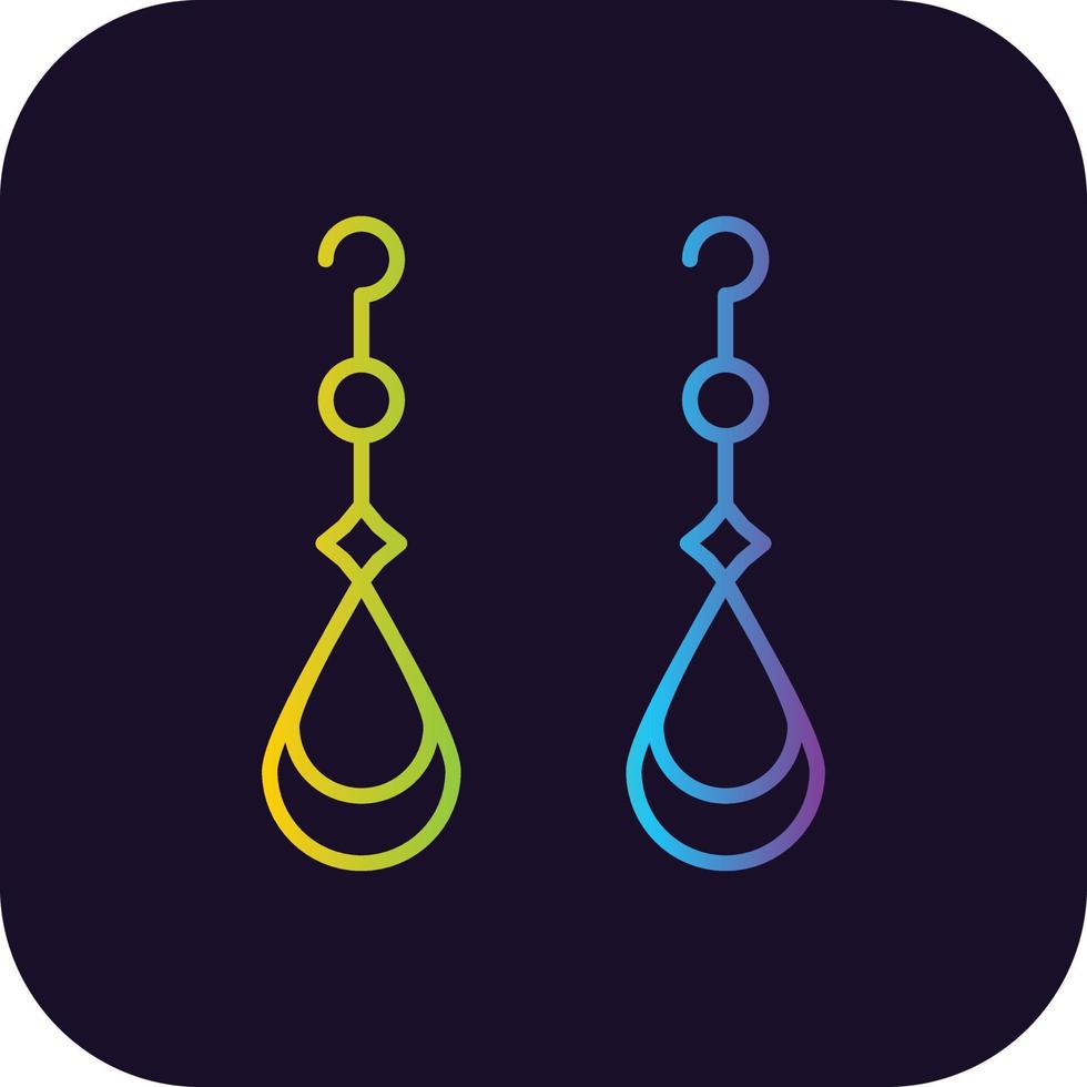 Earrings Gradient Icon vector