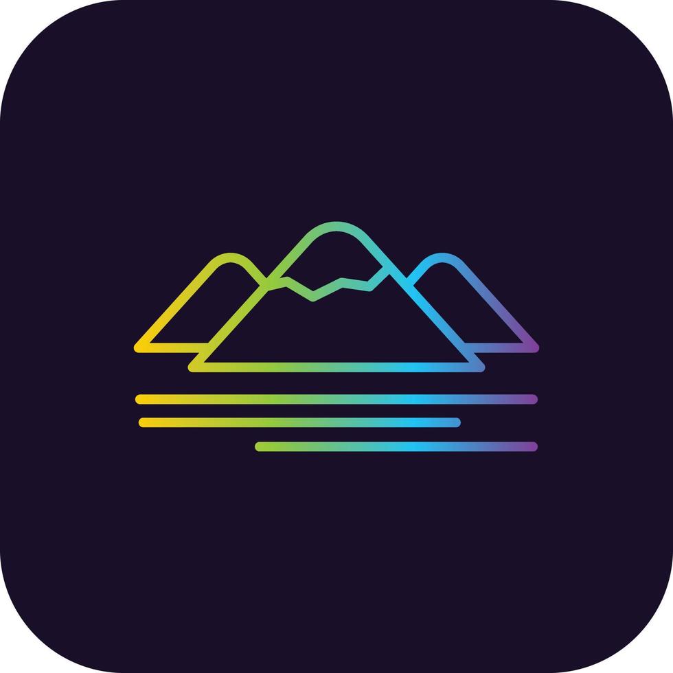 Mountain Gradient Icon vector