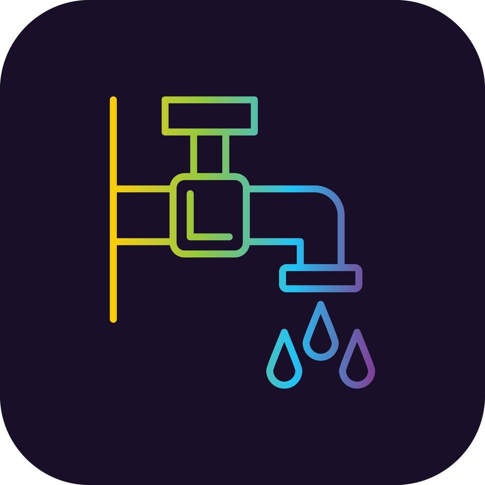 Water Tap Gradient Icon vector