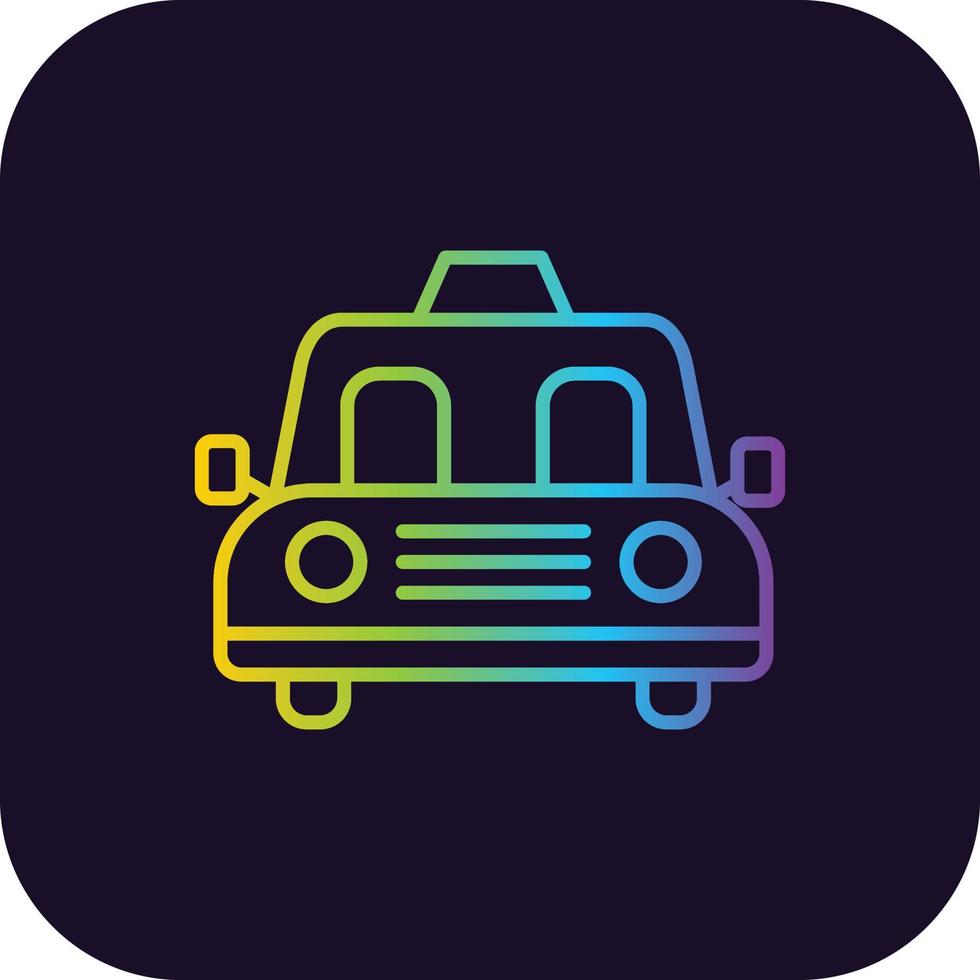 icono de gradiente de taxi vector