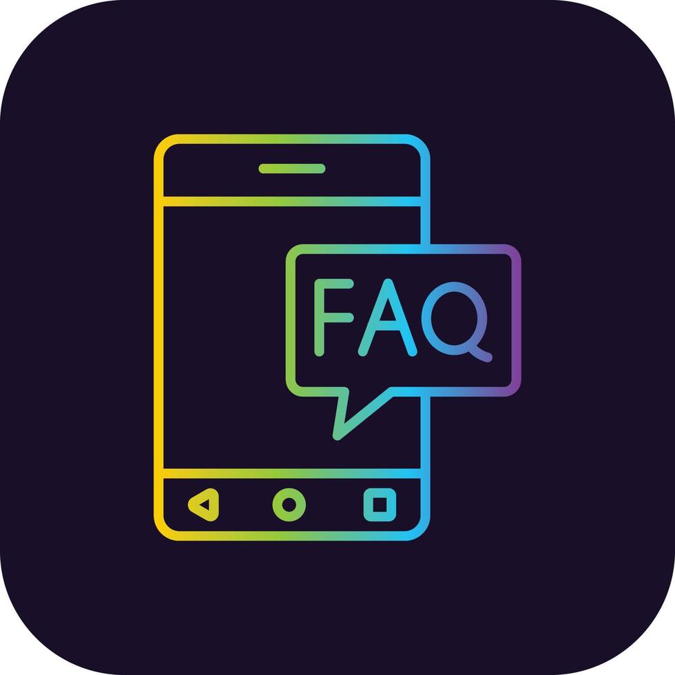 FAQ Gradient Icon vector